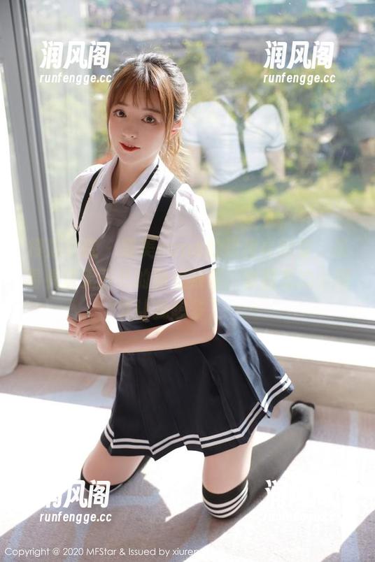 模范学院 - 奈美nana的短裙真敢穿，来看看这无圣光的到位效果，套图里的小细节让我想多了……